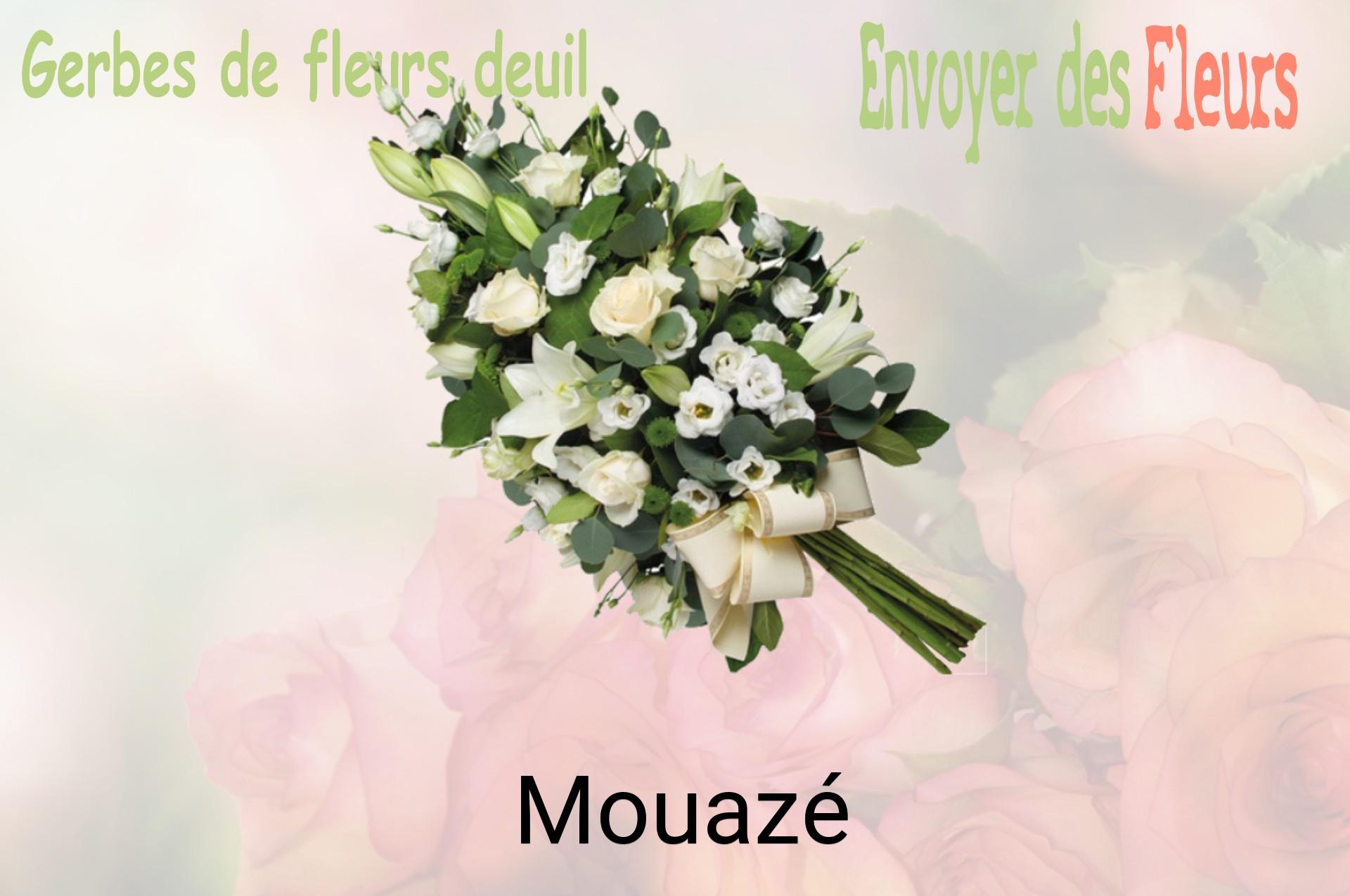 Gerbe de fleurs de deuil livrée à Mouazé